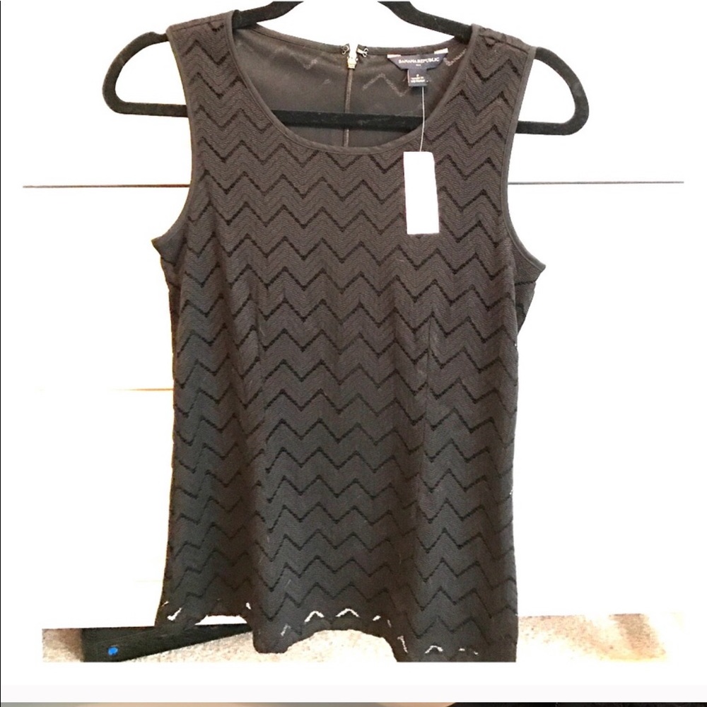 Banana Republic Black Chevron Tank